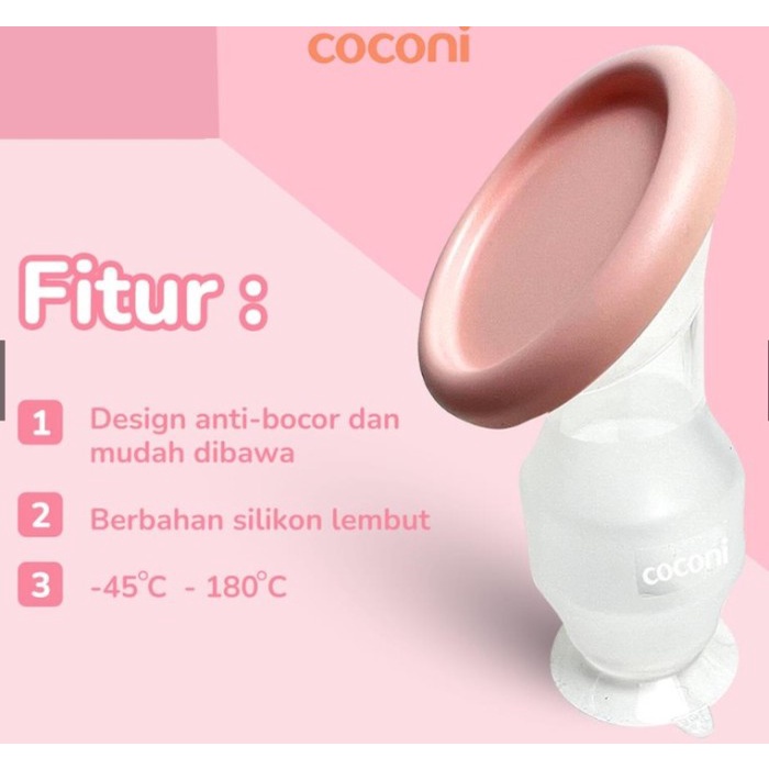 Coconi Breastmilk Collector | Botol Silikon Penampung ASI FREE Tutup