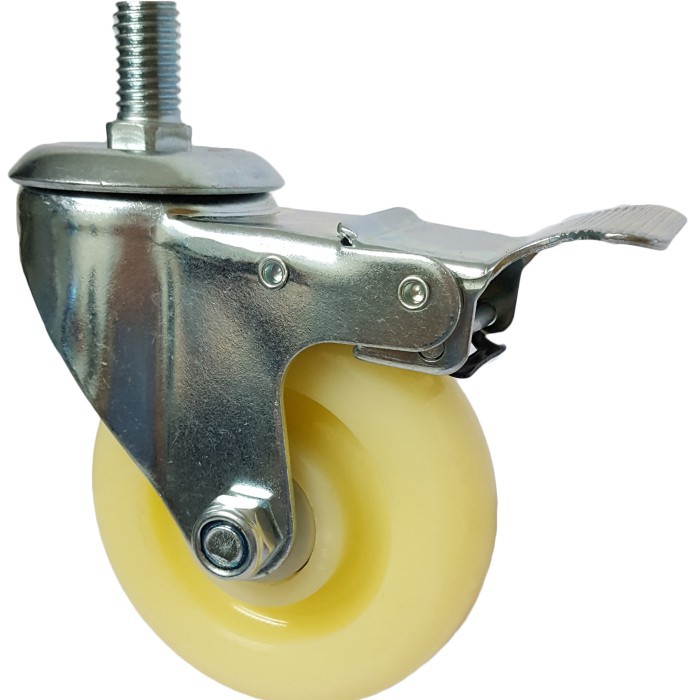 Roda Caster Troli / Trolley Nylon Nilon 2 Inch Ball Bearing Tusuk As Rem ( Kunci ) Ranger Germany