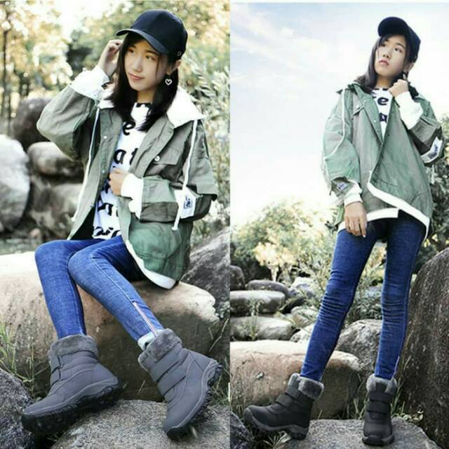 SNOW BOOTS WINTER WANITA-SEPATU BOOTS MUSIM DINGIN CEWEK-SEPATU IMPORT MUSIM SALJU WATERPROOF
