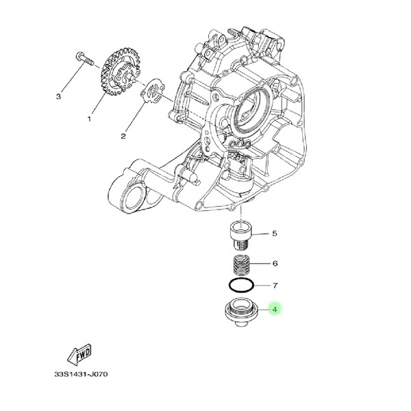 BAUT TAP TUTUP PEMBUANGAN BUANGAN OLI MESIN BAWAH XEON KARBU ORIGINAL YGP 44D-E5351-00