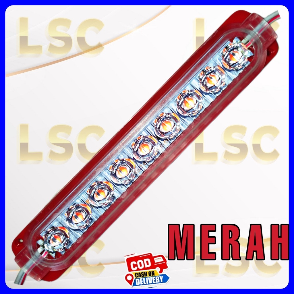 Lampu led Ultrasonik 9 mata bening flat 12v dan 24v