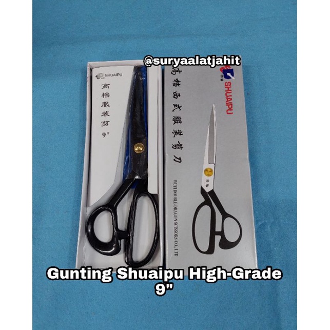 Gunting Shuaipu 9in/22.5cm gg dilapis karet hitam =rp.55.000/1pcs