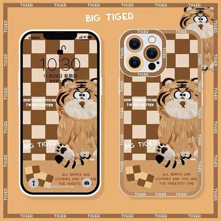 Soft Case Silikon Motif Harimau / Kelinci Untuk IPhone 13 12 Pro Max 11 XS XR X 8 7 6S Plus Mini