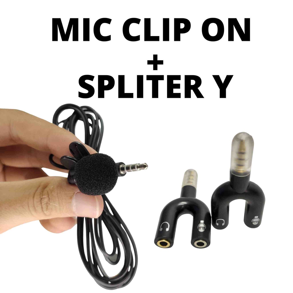 MIC CLIP ON / MIC EXTERNAL / SMARTPHONE LAPTOP KOMPUTER MIC 3.5MM