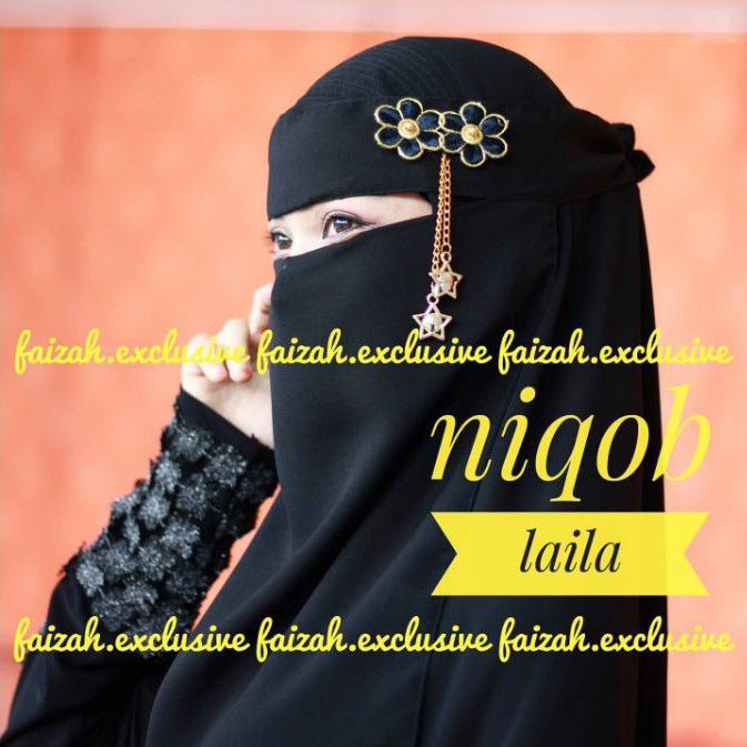 NIQAB BANDANA LAILA NIQOB LAILA CADAR TEMBORO NIQOB MURAH TEMBORO