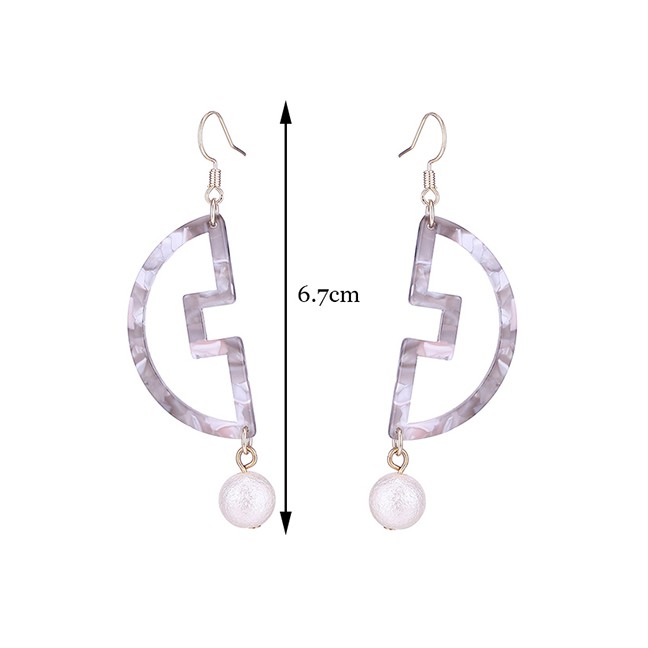 LRC Anting Gantung Fashion Gold Ingot Symmetrical Earrings Y6131X