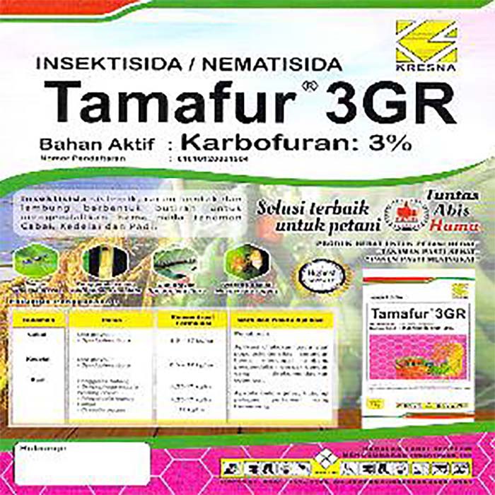 Basmi Ulat Wereng Penggerek Tamafur 3 GR 2 kg Karbofuran 3 %