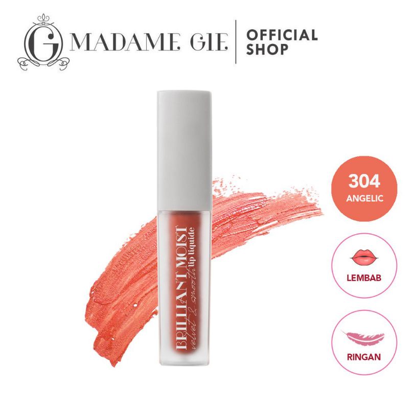 ⭐️ Beauty Expert ⭐️ Madame Gie Briliant Moist Velvet &amp; Smooth Lip Liquide - MakeUp Lip Cream Lipstik