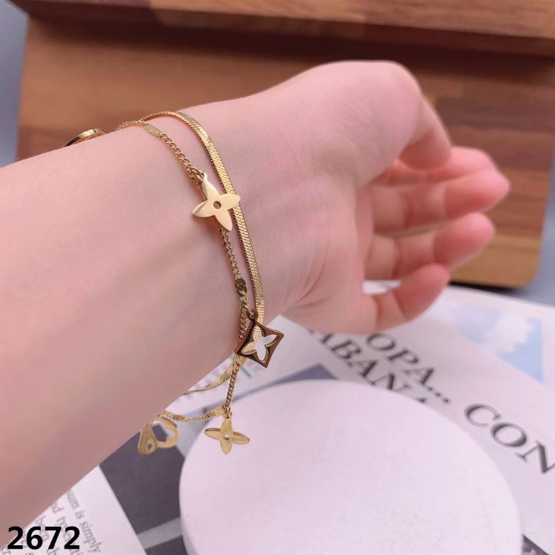 gelang titanium anti karat mirip emas asli