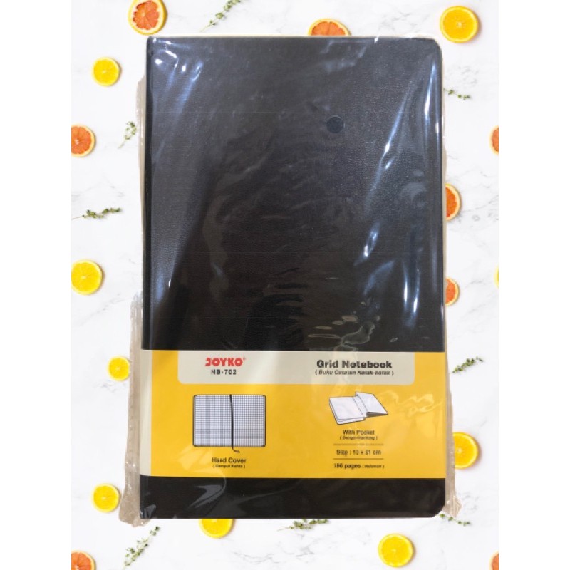 

NB - 702 NB-702 Nb702 Buku catatan kotak-kotak / Grid notebook Hard cover dengan kantong