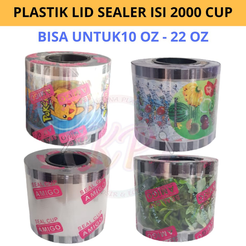 

Plastik Lid Cup Sealer/ Tutup Gelas Plastik/ Seal Cup Polos /Buah/Kartun 2000 Cup