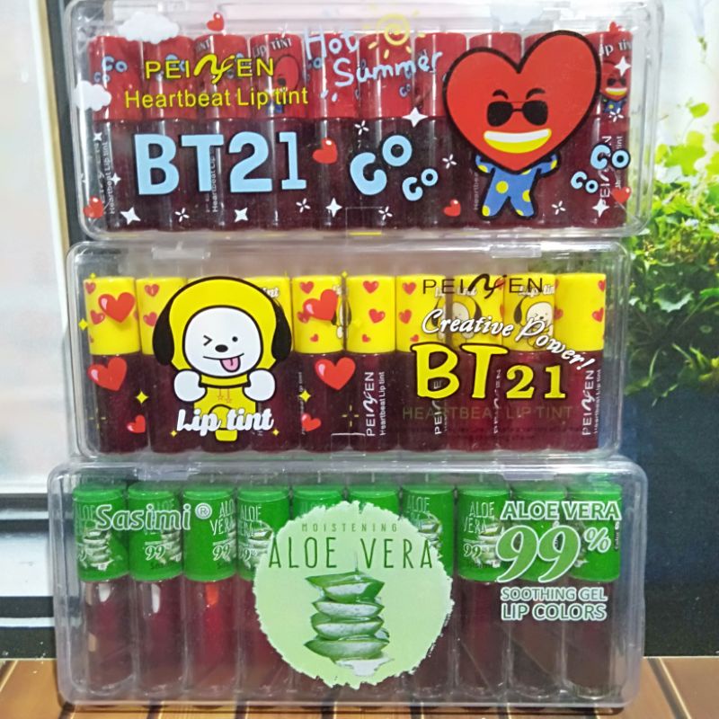 Lip Tint Sasimi Aloe Vera 1bok Isi 10pcs