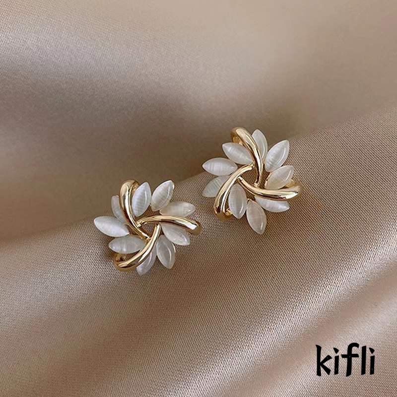 Anting Stud,Desain Kupu-Kupu Hati,Water Drop,Bahan Zirkon Opal,Untuk Wanita