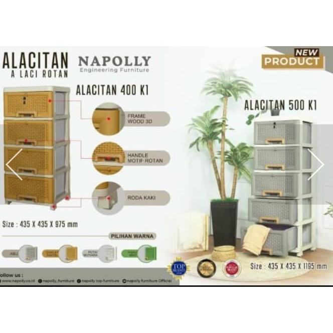 Laci Plastik Napolly Lemari Napolly Alacitan Susun 4 Susun 5