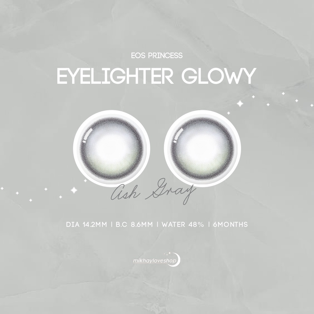 MIKHAYLOVESHOP Softlens Eyeglow Ash Gray (Grey) (Eyelighter Glowy) | EOS Princess