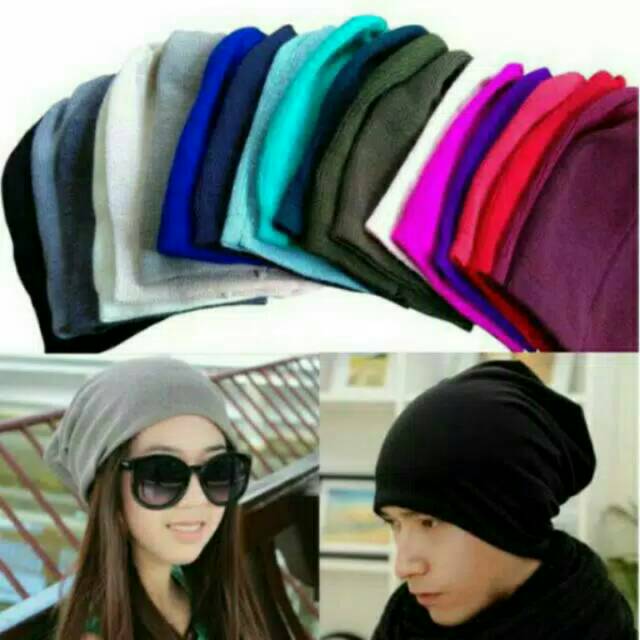 Kupluk topi beanie hat warna warni spandex topishopee