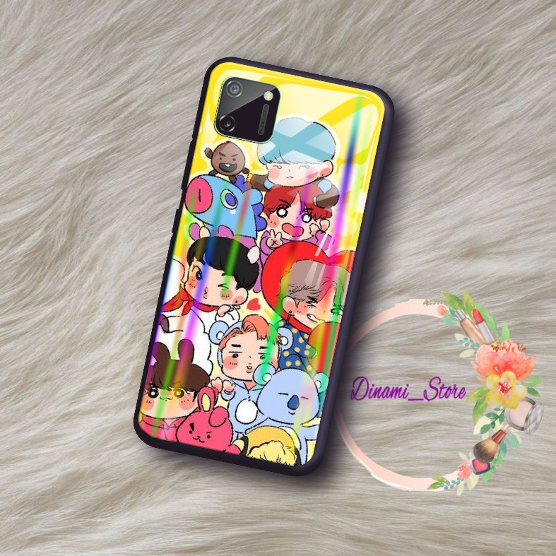 back case glass aurora KARTUN Vivo Y91 Y17 Y12 Y15 Y93 Y95 Y81 Y83 Y71 Y53 y20 Y30 Y50 V17 DST387