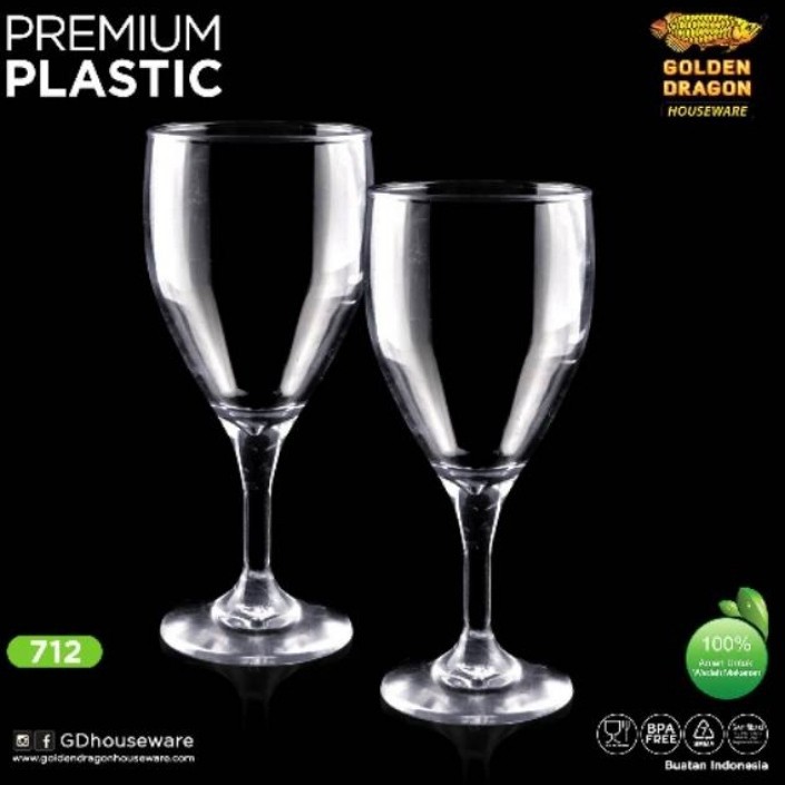 GELAS MINUM PLASTIK 350 ML GOLDEN DRAGON GLASS PLASTIC 712 JUICE WINE
