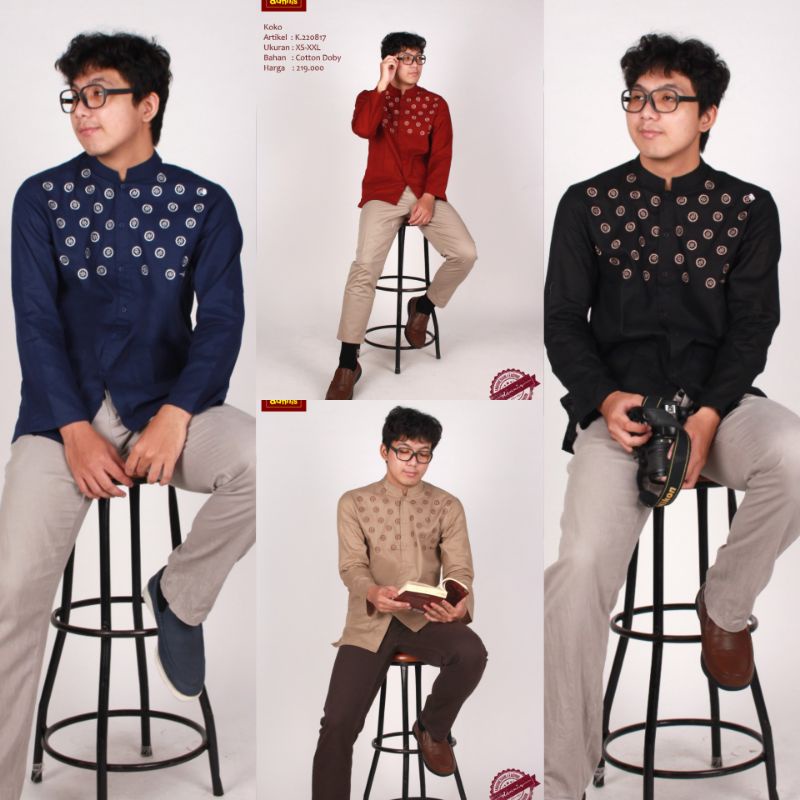 Koko lengan panjang dannis/atasan pria K220817 remaja-dewasa