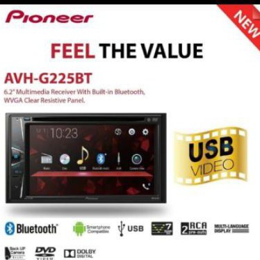 Pioneer avh-G225Bt Tape Mobil Double Din avhg225bt