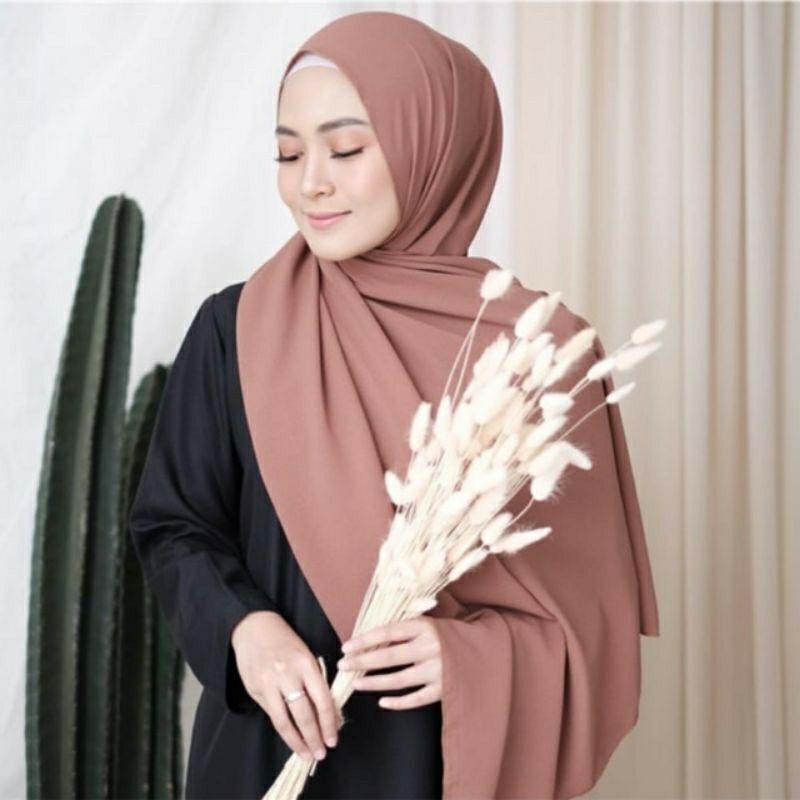 𝗖𝗮𝗿𝗲.𝗶𝗻 Pashmina Diamond Italiano - Pashmina Polos / Pashmina Panjang 175x75cm PREMIUM QUALIY