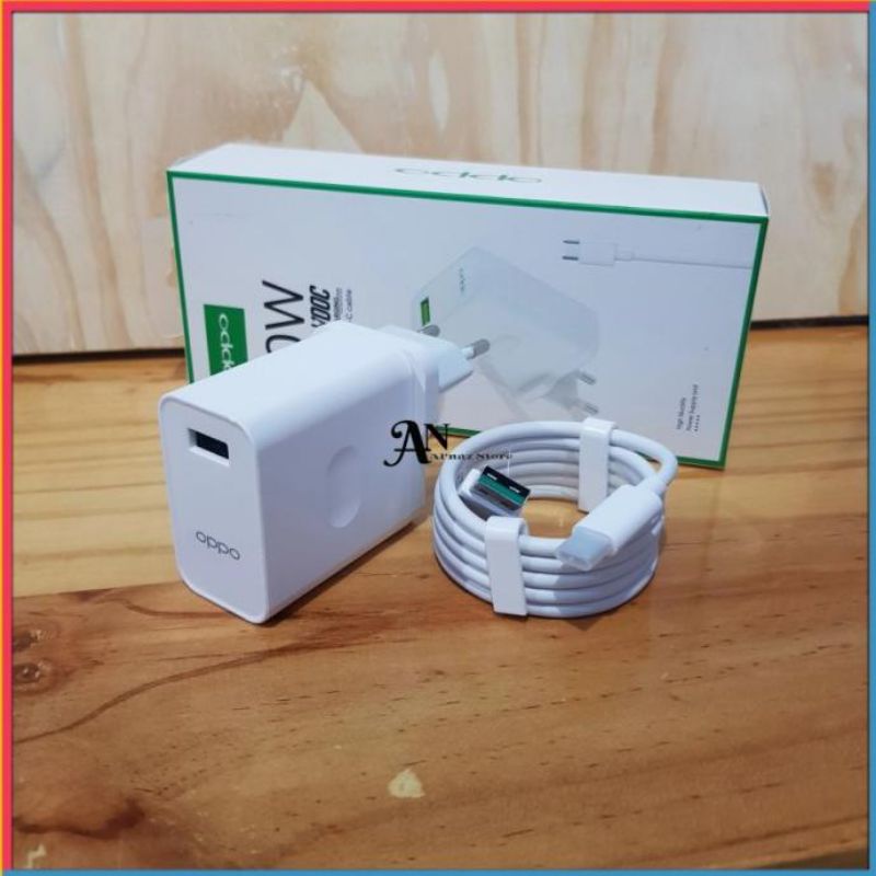 Charger Oppo Super VOOC 30 Watt Ori 100% Casan Oppo A54 Type C 30 Watt