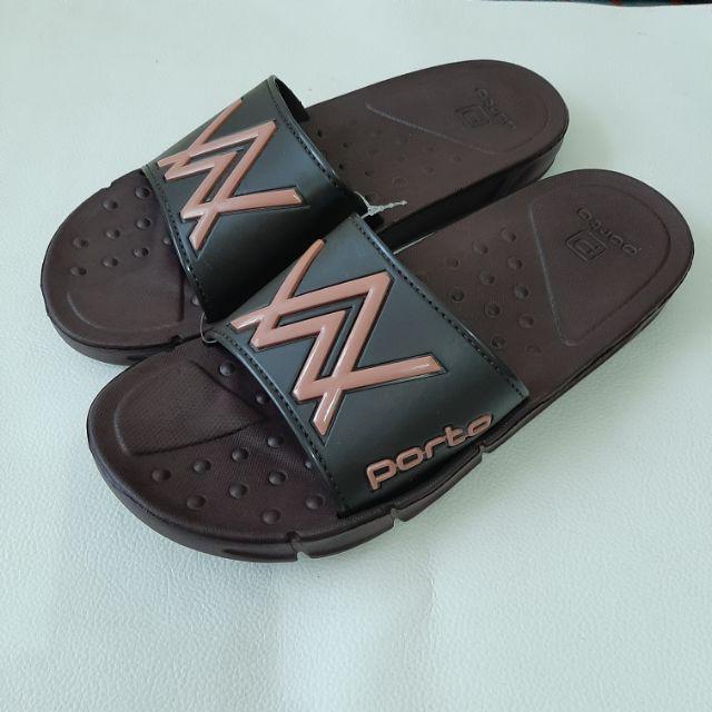 Sandal slop PORTO 1015,chart Insole geser gambar.-Coklat