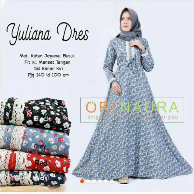 Gamis katun jepang Ori Naura