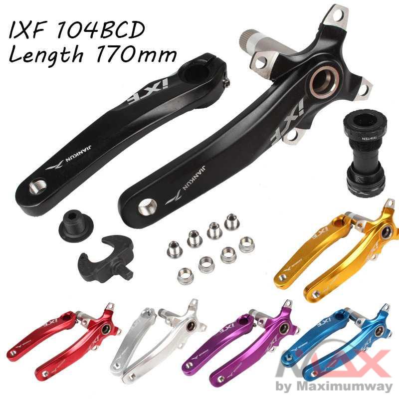 Komponen &amp; Parts Sepeda Lainnya JIANKUN Crank Set Sepeda Ultralight Arm IXF - JI170 Warna Hitam