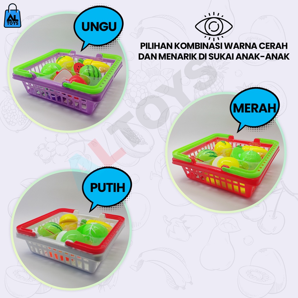 Happy Cooking Mainan Anak Cewek Keranjang Masak Masakan