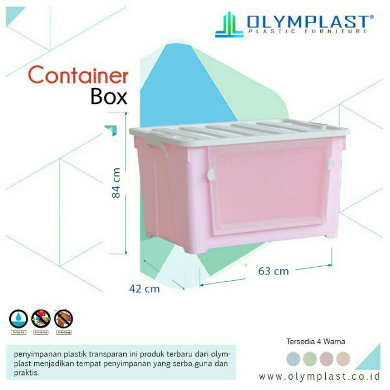 Box Container Plastik Premium OBC 62 Liter Kotak Penyimpanan Serbaguna