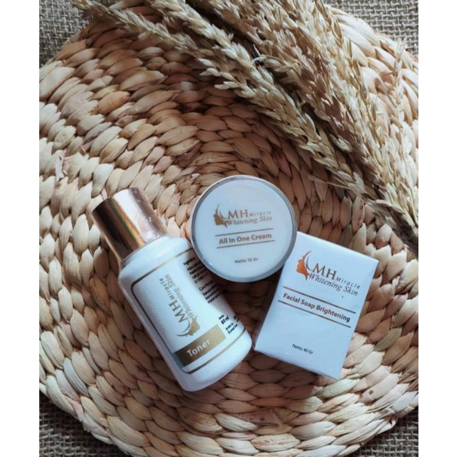 MH MIRACLE WHITENINGSKIN PAKET BASIC ALL IN ONE CREAM ( KEMASAN TERBARU )