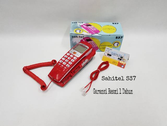 Telepon Kabel Sahitel S37 Cable Phone Sahitel S-37 (Merah)