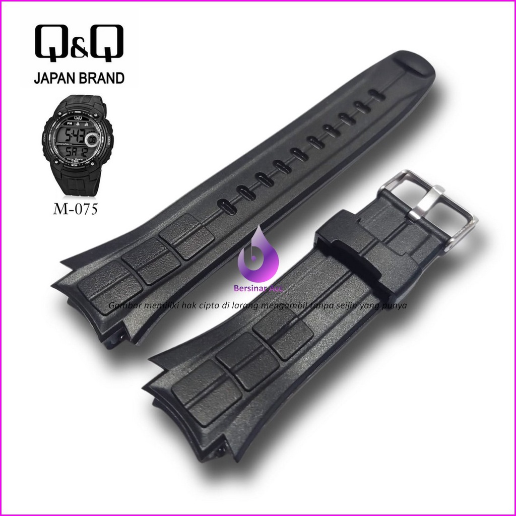 Strap Tali Jam Tangan Q&amp;Q M075 Black