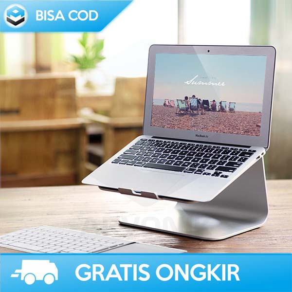 HOLDER STANDING LAPTOP DESAIN ERGONOMIS ALUMUNIUM ALLOY 2589 SILVER