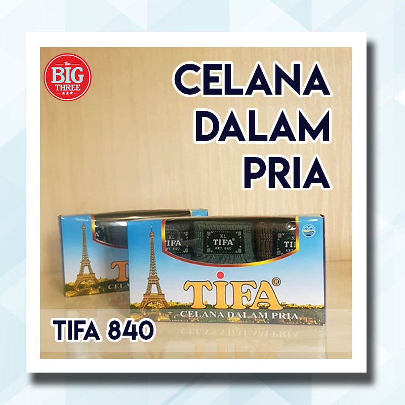 TIFA Celana Dalam pria - CD TIFA 840 - bahan katun SIZE M L XL murah nyaman classic - thebig3