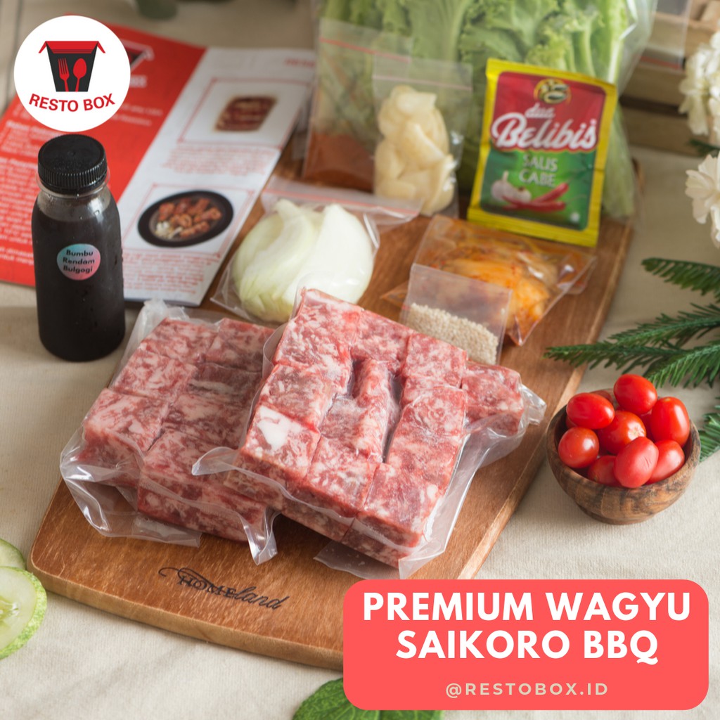 

PREMIUM WAGYU SAIKORO Korean BBQ Cooking Set Restobox