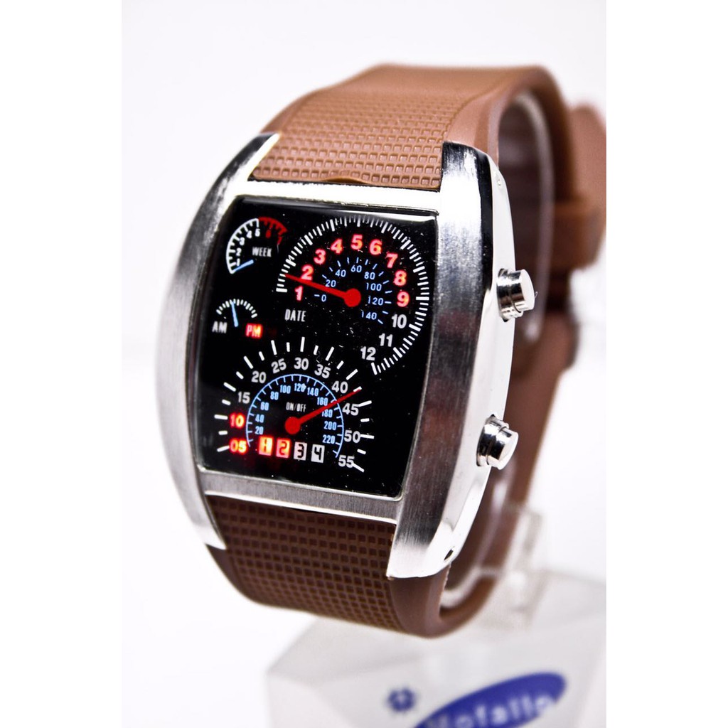 JAM TANGAN ORIGINAL LED SPEEDOMETER TVG