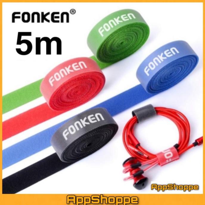 

(BISA COD) FONKEN Circle Velcro Strap Cable Winder Organizer PENGIKAT KABEL TERJAMIN Kode 36