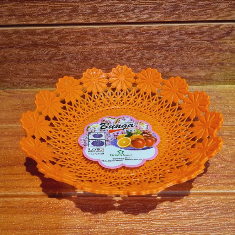 Piring Buah Flower Medium / Piring Buah Plastik Warna / Piring Buah Murah