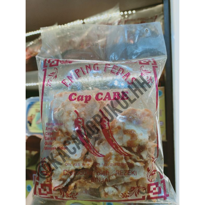 

Emping Pedas Cap Cabe Di Jamin Enak Dan Garing Rasa Nya Pedas