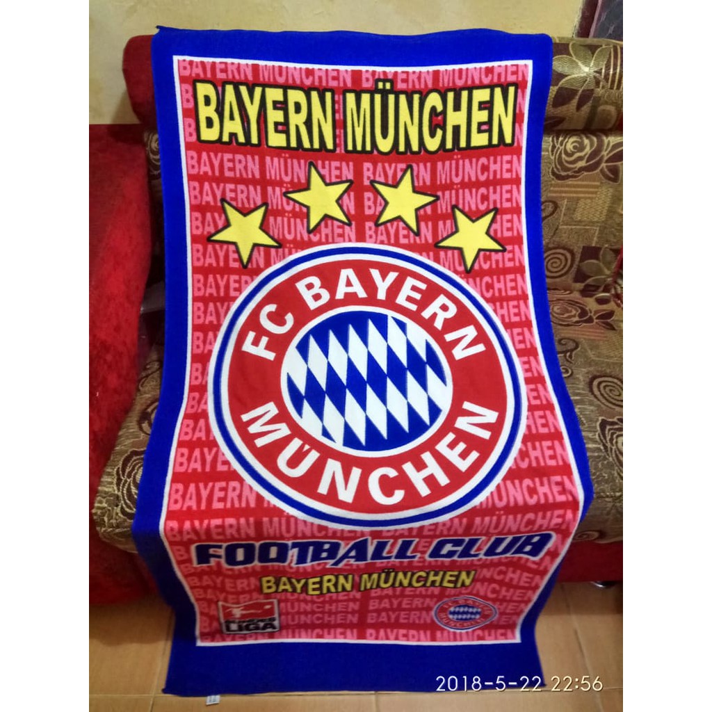 (oab) Handuk Club Bola Fc Bayern Munchen Ukuran Besar 72x143