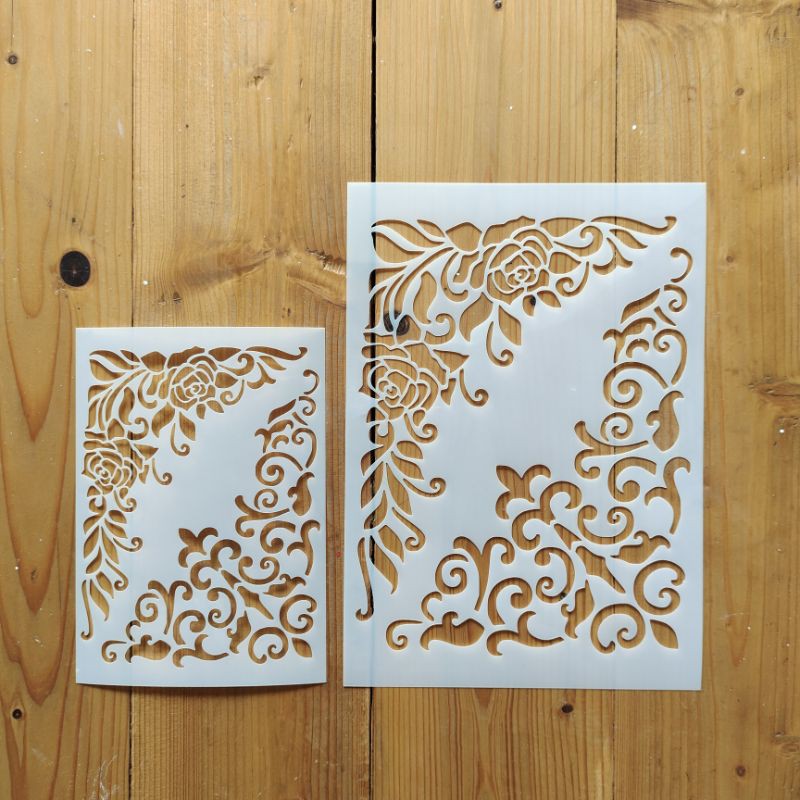 

Stencil Corner Vintage A4,A5 atau A6 / Stensil hiasan sudut