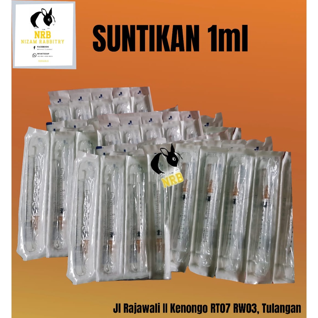 Syringe 1ML / Spuit / Spet / Suntikan Hewan Anjing Kucing