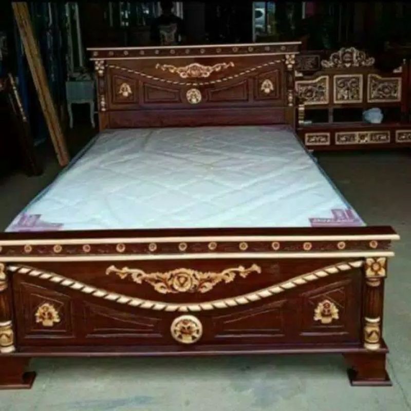 divan,tempat tidur slendang kayu jati solid