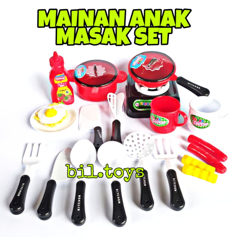 MAINAN ANAK PEREMPUAN MASAK MASAKAN MAINAN PERALATAN MASAK MASAK-MASAKAN SET LENGKAP LM10