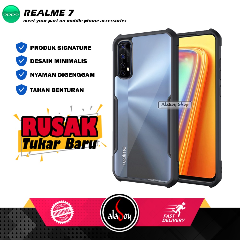 Case Realme 7 Armor Fusion Shockproof Transparent Premium Casing