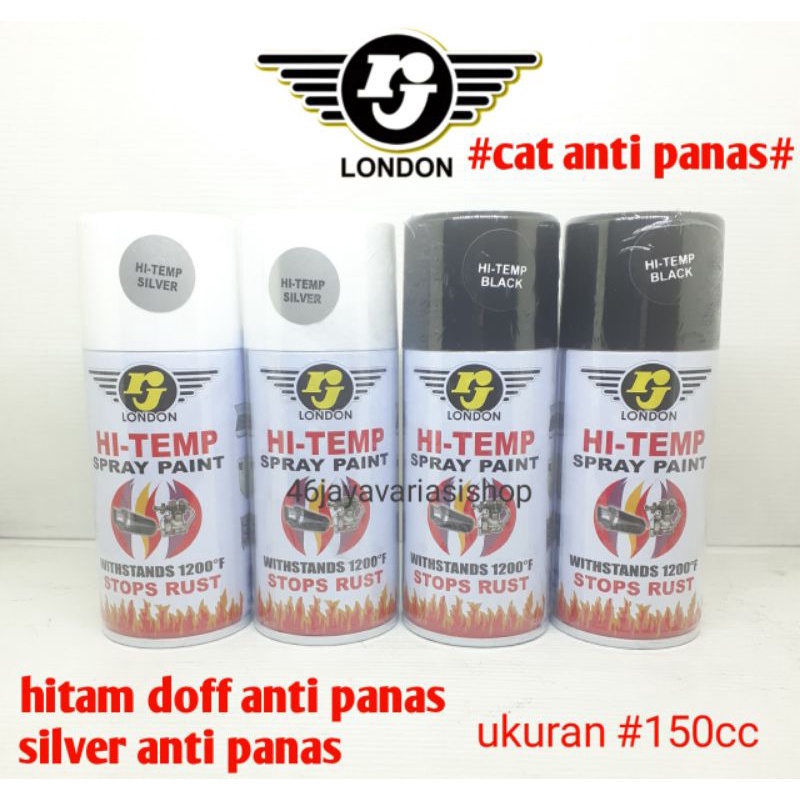 PILOK PILOX CAT ANTI PANAS HITAM DOFF ANTI PANAS SILVER ANTI PANAS UKURAN 150CC