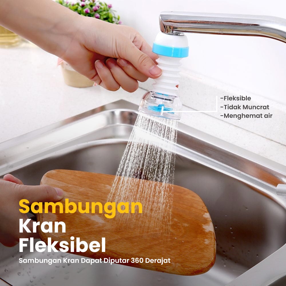 Sambungan Kran Flexible Filter Air Anti Splash Shower Kepala Keran