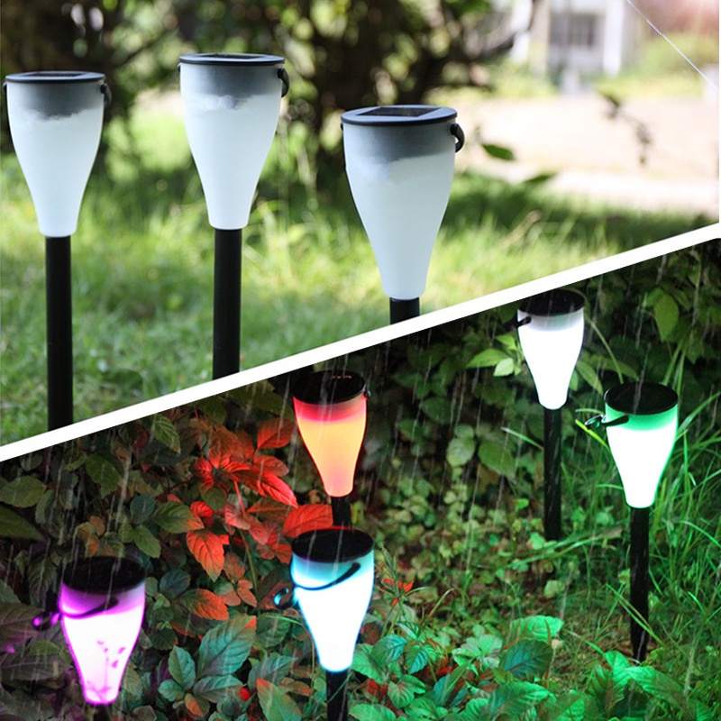 Lampu Taman Solar Panel Garden Decoration Tahan Cuaca 7 Color 1 PCS Pookin - 7RLLCEBK